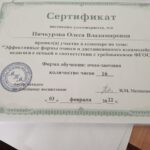Сертификат по взаимодействию с семьей
